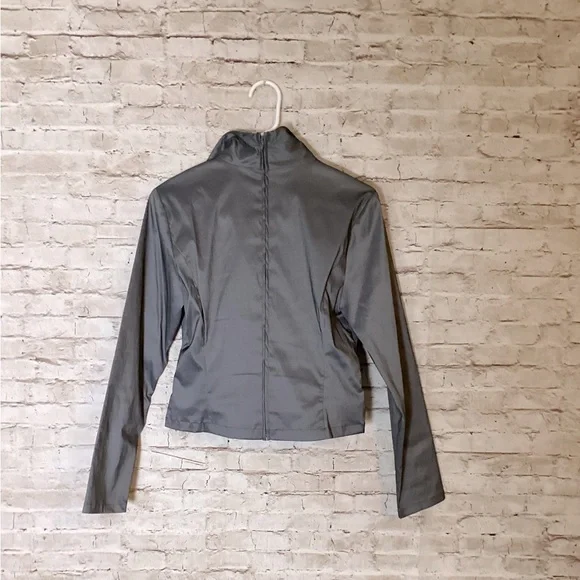 Tadashi Shoji Gray rushed Taffeta evening top - Picture 2 of 3